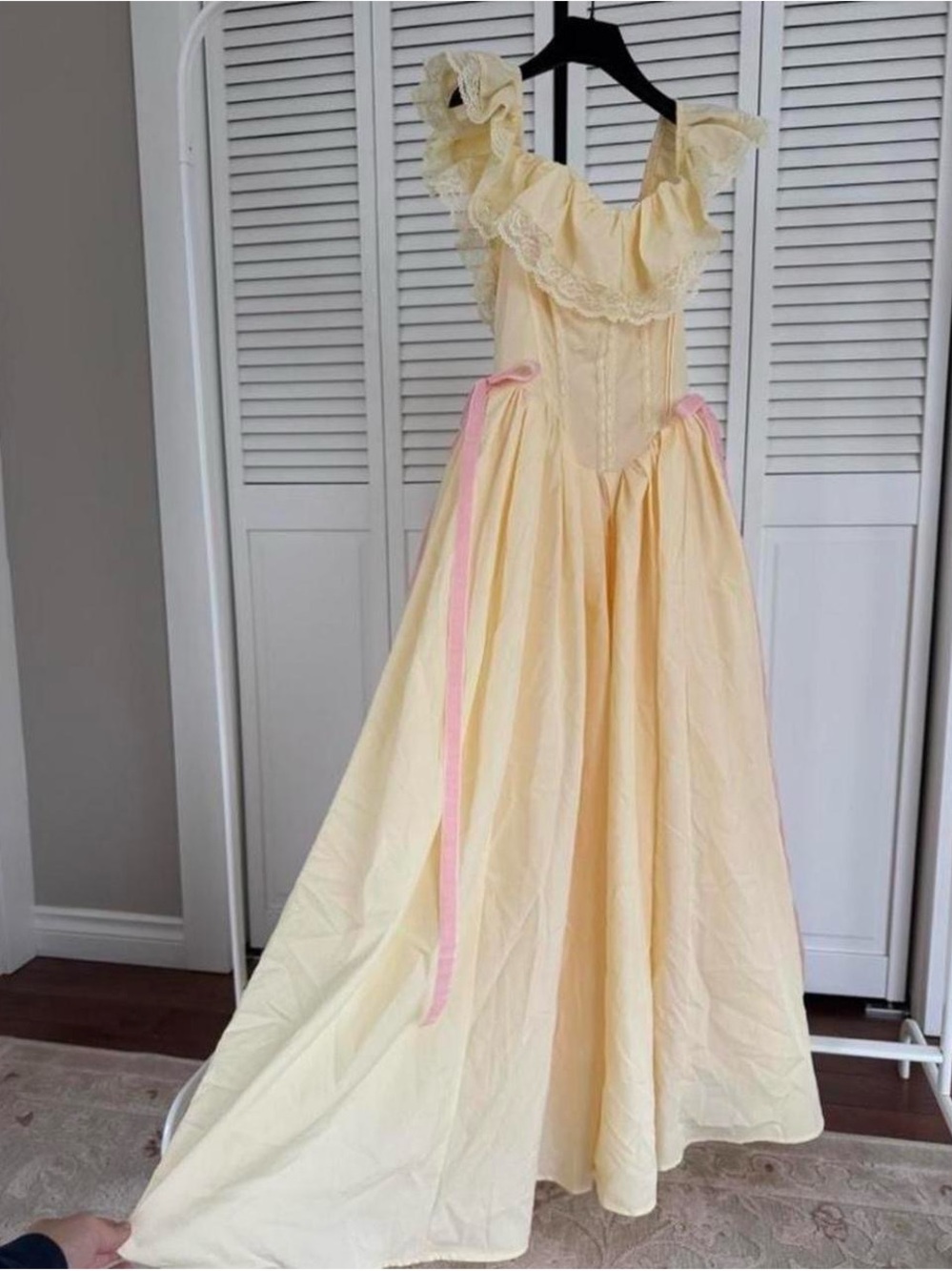 Vintage buttercup yellow Maxi Dress